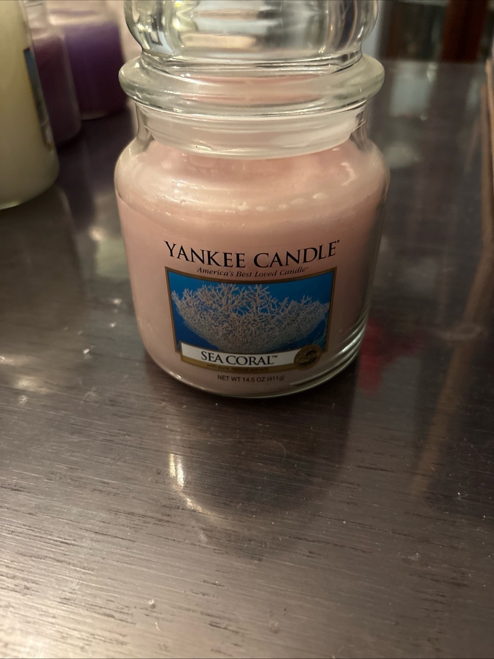 NEW Yankee Candle Sea Coral Pink Jar Candle